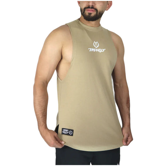 BAD WOLF Tank Top Fitted Camel