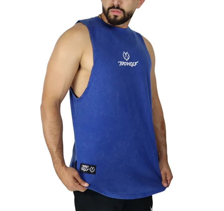 BAD WOLF Tank Top Fitted Blue